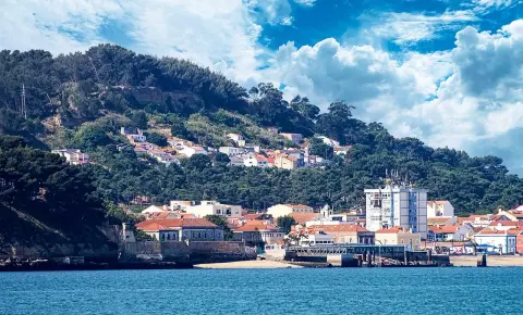 The ferry landing at Trafaria
